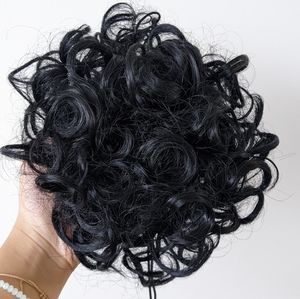 Faux curled clip on Bun